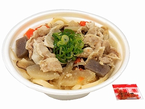 ぶた汁うどんと牛焼肉マヨネーズ巻き