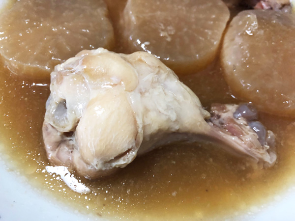 手羽元と大根の煮物をレンチン