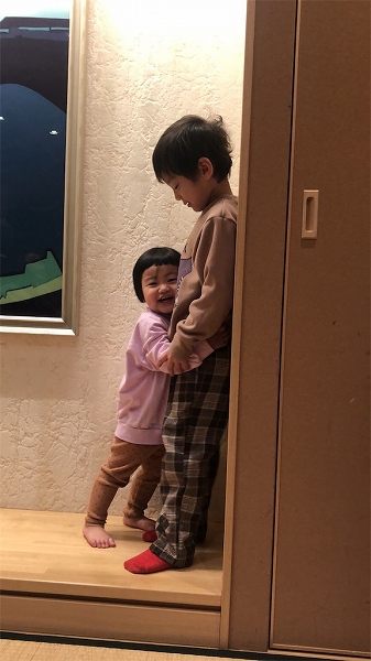 娘は終始甥っ子にぺったりでした♡