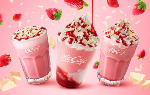 いちごの果肉感と甘酸っぱさを感じれるマックカフェが2/26始動！