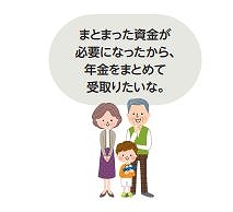 将来の年金を一括して受け取る