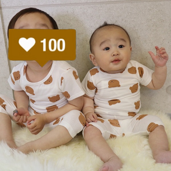 【人気インスタグラマー@ask_____10】クマさん🐻兄弟リンクコーデとBébé Ange発売中アイテム