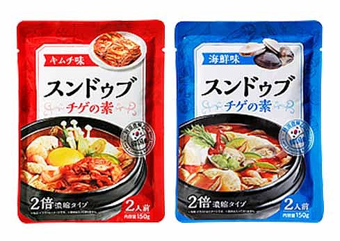 ランキング4位  スンドゥブチゲの素（キムチ味・海鮮味）88円（税別）