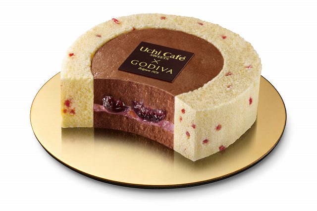 Uchi Cafe × GODIVA チェリーショコラ ロールケーキ