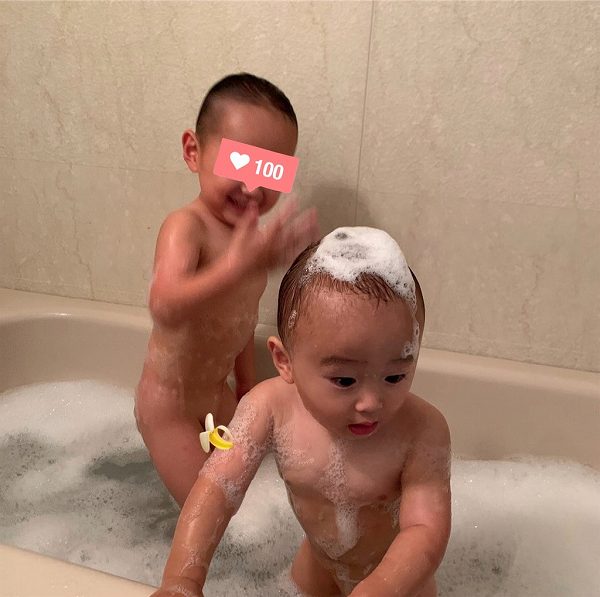 お風呂時間👶🏻👦🏻🛁兄弟リンクパジャマコーデ💕【人気インスタグラマー@ask_____10ブログ】