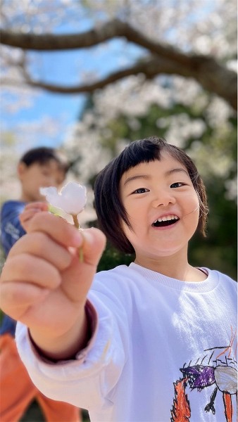 【スザンヌの妹マーガリンの子育てブログ】桜満開〜♡大人気なmiteの親子リンクコーデで桜をみてきたよ♡