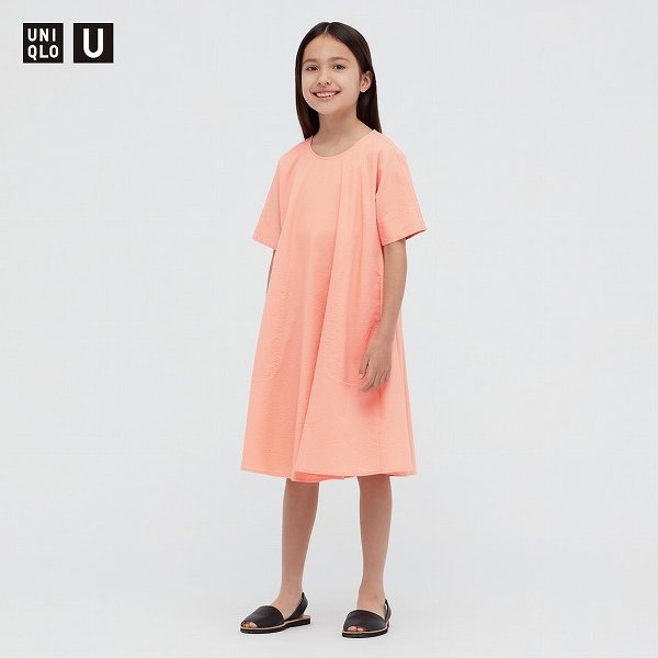 Uniqlo U　GIRLS シアサッカーワンピース