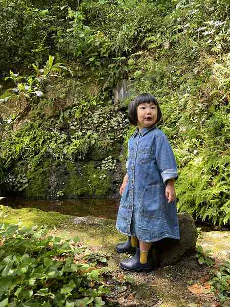 裏に回ると湧き水がおちてくる池