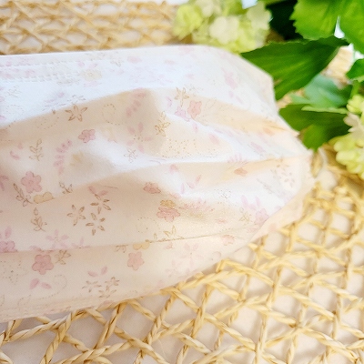 イエローべージュの花柄