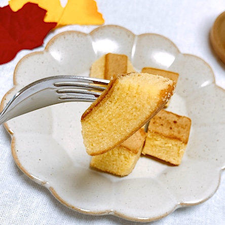 バウムの食感はしっとりしています。