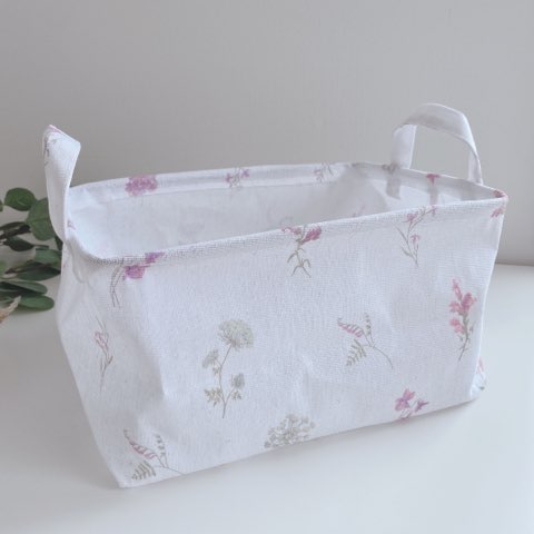 布製収納 BOX（28cm×20cm×15cm、ボタニカルフラワー）