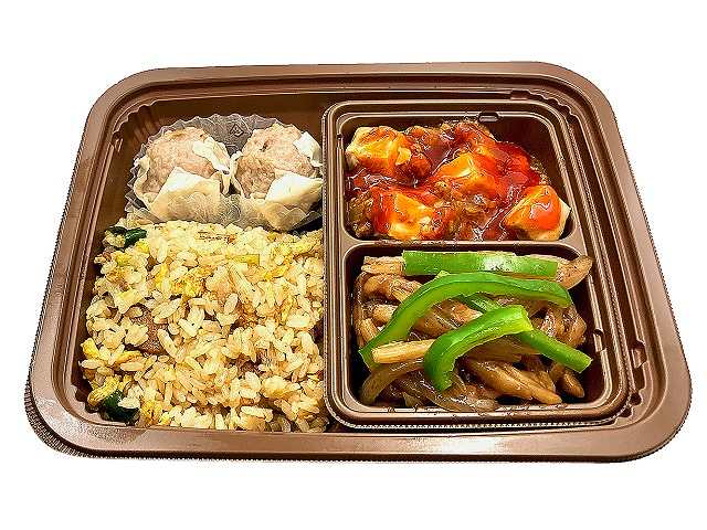 チンジャオロースと四川風麻婆豆腐弁当