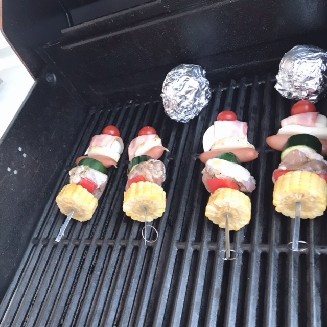 焼き串を使ってBBQ