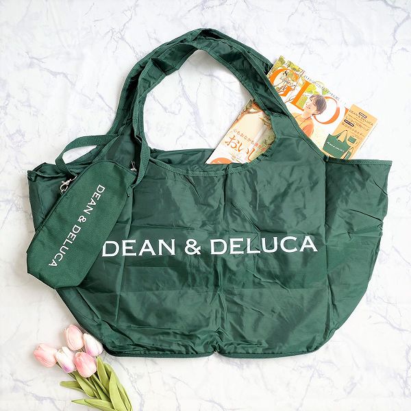 「DEAN ＆ DELUCA [ディーン＆デルーカ] レジかご買物バッグ + ストラップ付き 保冷ボトルホルダー」