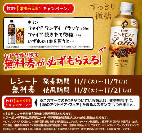 キリン ファイア ワンデイ ブラック 600ml/挽きたて微糖 185g