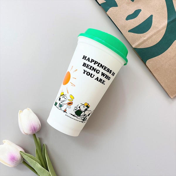リユーザブルカップ オフホワイト PEANUTS Snoopy Brothers 473ml