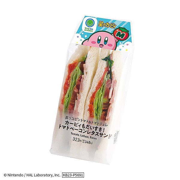 【星のカービィ コラボ対象】カービィもだいすき！ トマトベーコンレタスサンド