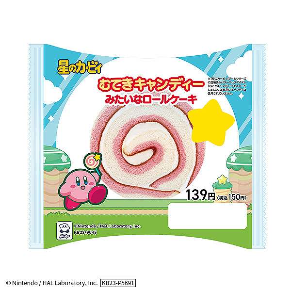 【星のカービィ コラボ対象】むてきキャンディーみたいなロールケーキ