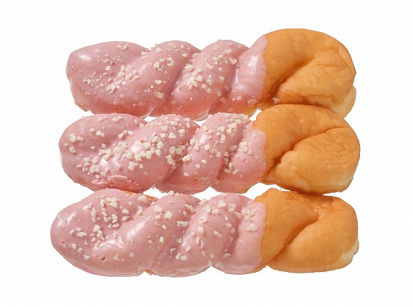 ７Ｐ　いちごチョコがけツイストドーナツ３個入