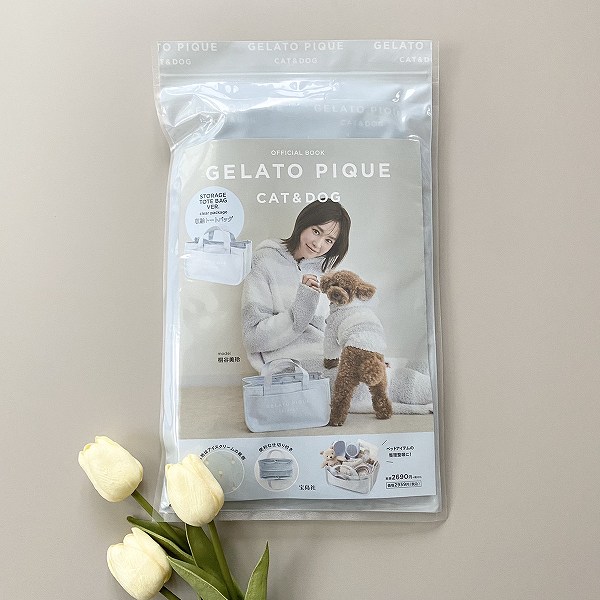 『GELATO PIQUE CAT&DOG OFFICIAL BOOK STORAGE TOTE BAG VER. clear packcage』