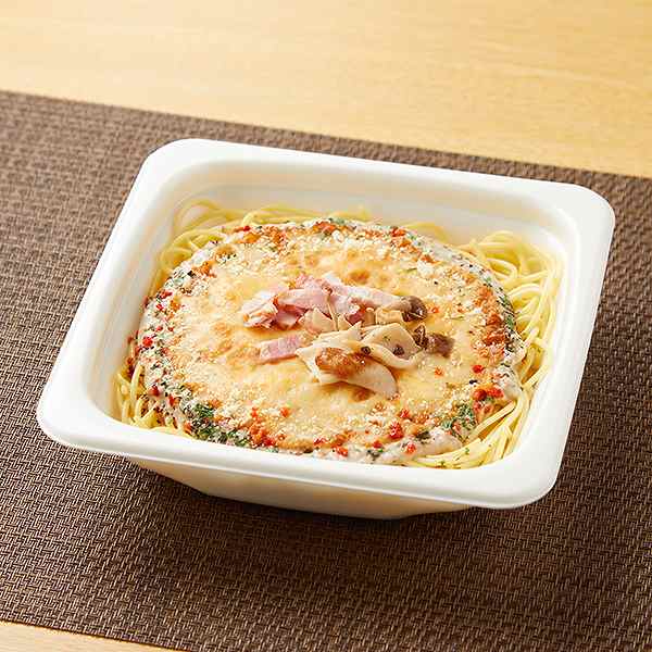 焼チーズとベーコンのきのこクリーム