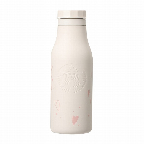 バレンタイン2024ステンレスロゴボトルオフホワイト473ml