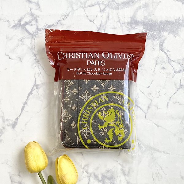 『CHRISTIAN OLIVIER PARIS カードがいっぱい入る じゃばら式財布BOOK Chocolat×Rouge』