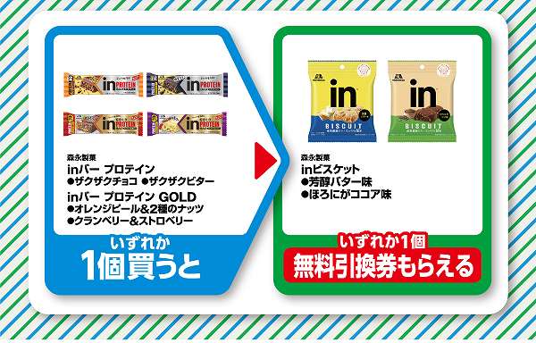 対象の森永製菓　inバー　プロテイン