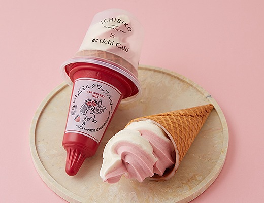 Uchi Café×ICHIBIKO監修　いちごミルクワッフルコーン　160ml