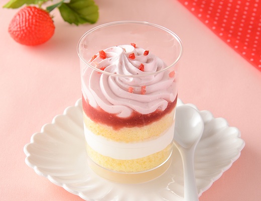 Uchi Café×ICHIBIKO　苺のカップショートケーキ(苺＆ホワイトチョコ)