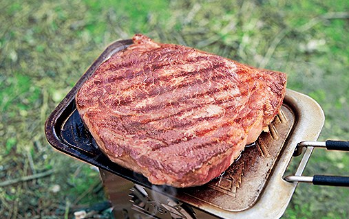 焼き目を付ける凸面のライン