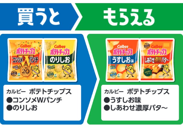 カルビー　ポテトチップス　コンソメＷパンチ／のりしお