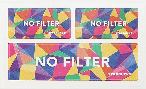 「NO FILTER」ステッカー