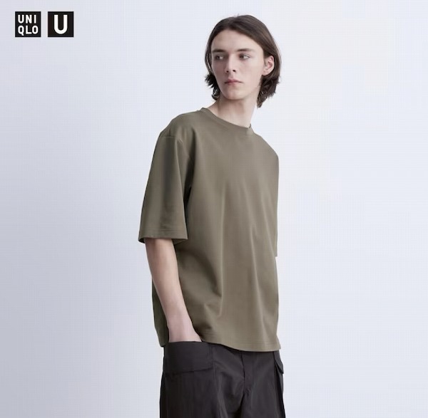 エアリズムコットンオーバーサイズTシャツ（5分袖）