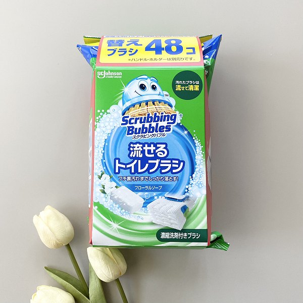 スクラブイングバブル 流せるトイレブラシ 付替 48個