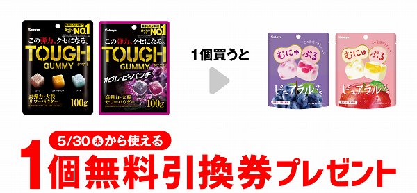 カバヤ　タフグミ／タフグミ　グレーピーパンチ 
