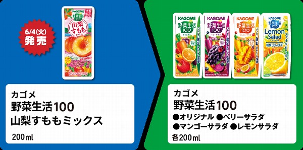 カゴメ 野菜生活100 山梨すももミックス 200ml