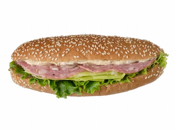 雑穀入りパンソフトサラミ＆レタスサラダ