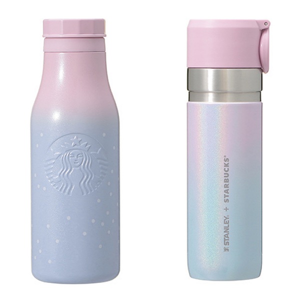 ステンレスロゴボトルグラデーションブルーピンク473ml/ステンレスボトルSTANLEYグラデーションブルーピンク473ml