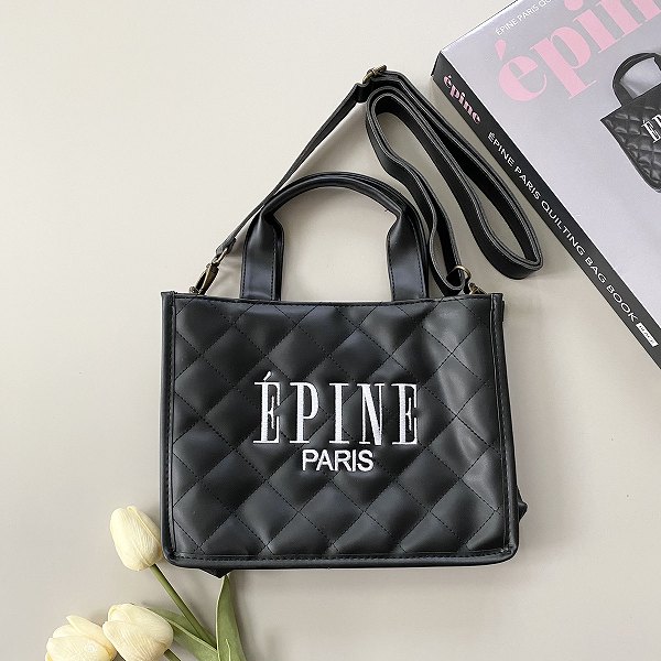 épine [エピヌ] キルティングバッグ BLACK