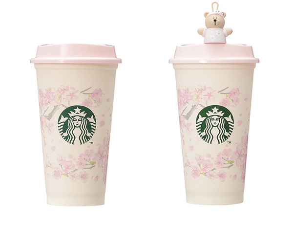 リユーザブルカップ473ml＋SAKURA2025リユーザブルカップ専用ドリンクホールキャップベアリスタ