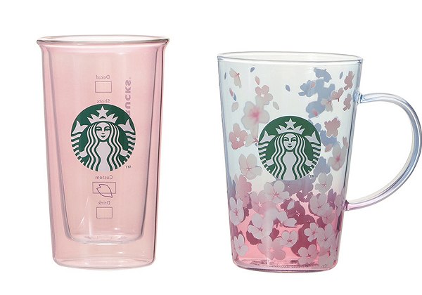 SAKURA2025 ダブルウォール耐熱グラスペールピンク355ml/耐熱グラスマグス プリング シーズン ブレンド 414ml