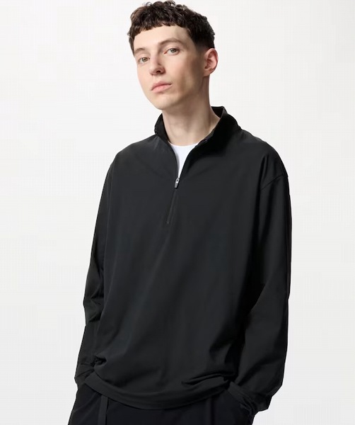 ドライEXUVカットハーフジップTシャツ