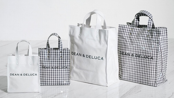 DEAN ＆ DELUCA｜TEMBEA　PAPER TOTE WHITE/GINGHAM GREY