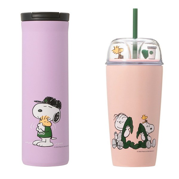 PEANUTS ステンレスボトル パープル 473ml/PEANUTS ステンレスコールドカップタンブラー ピンク 473ml