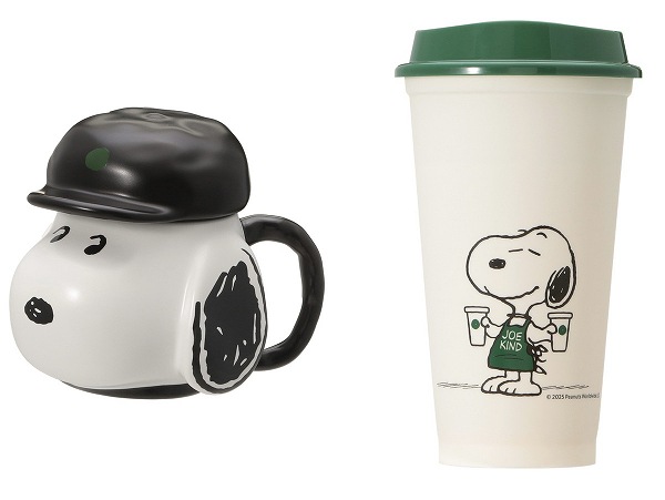 PEANUTS フェイスマグ 355ml※オンラインストア発売/PEANUTS リユーザブルカップ ホワイト 473ml※店舗発売