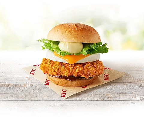 ハニーBBQソースのエッグフィレバーガー
