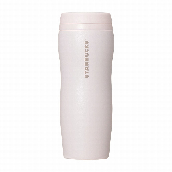ギフトボックス入りカーヴドステンレスボトルピンクベージュ355ml