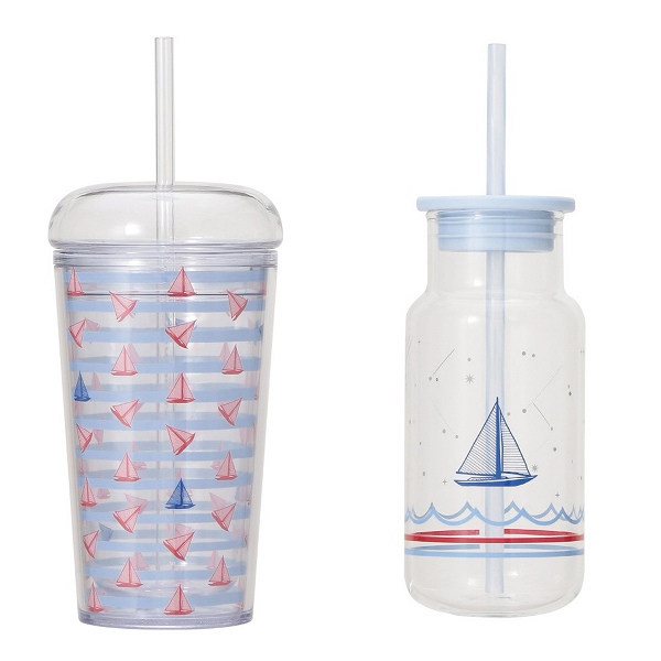 コールドカップタンブラーマリンボーダー355ml/グラスタンブラーマリンボーダー473ml