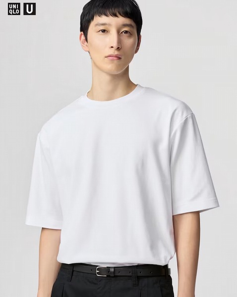 エアリズムコットンオーバーサイズTシャツ/5分袖